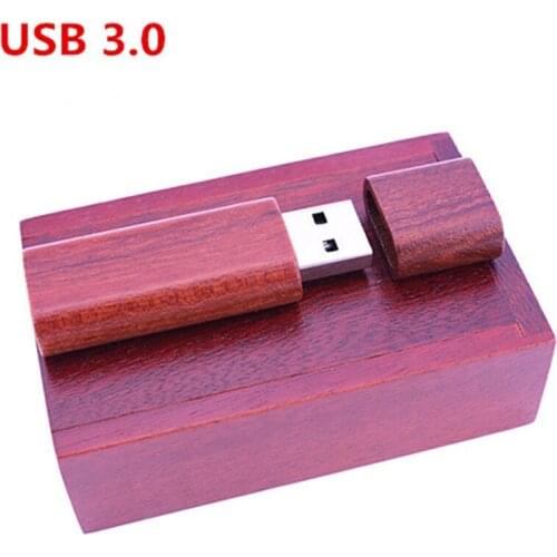 USB 3.0 LOGO customized wooden usb + Box Personal LOGO pen drive 8GB 16GB 32GB 64GB usb Flash Drive pendrive Memory stick