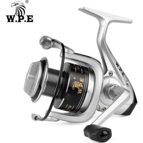 W.P.E Y19 Fishing Reel 20/30/40/50/60FM Spinning Fishing Reel 4.7:1/4.9:1 5 Ball Bearings Full Metal Spoon Fishing Tackle Pesca