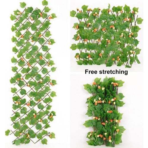 Bright-colored Attractive Delicate Exquisite Artificial Plant Fence Plastic Plant Fence Decor Lightweight for Decoration