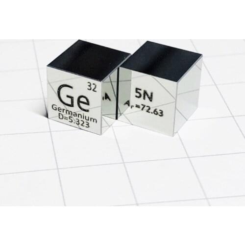 Mirror Polish Germanium Metal 10mm Density Cube 99.999% Pure