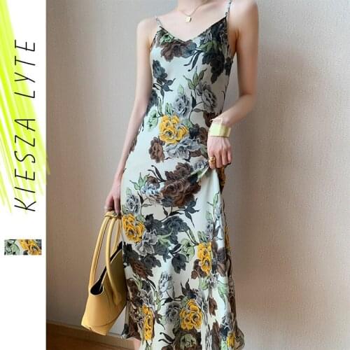 Boho Floral Dress 2021 Summer Women Elegant New Vintage French Sexy Sleeveless Dresses Female Robe Vestidos de mujer