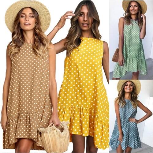 Fashion Summer A-Line WOMEN Casual Print Dresses O-Neck Off the Shoulder Ruffles Beach Style Dresses