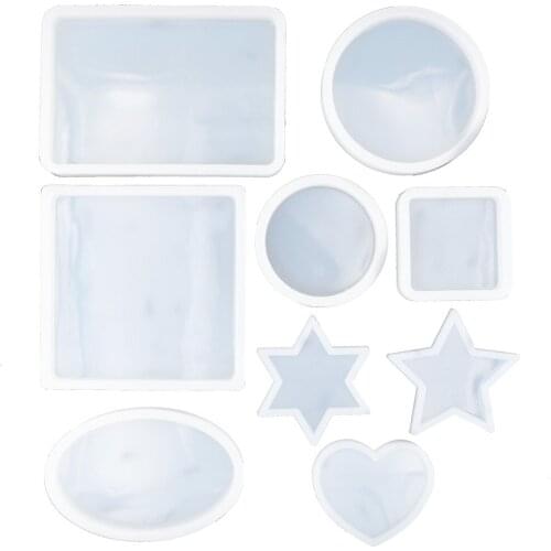 Star Round Heart Oval Square Scrapbooking Silicone Mold Resin Silicone Mould handmade DIY Jewelry Making epoxy resin molds