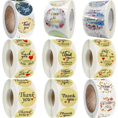 1.5 Inch Big Waterproof Forever Love Happy Wedding Thank You for Supporting My Small Business Stickers Bottle Cap Shape Seals