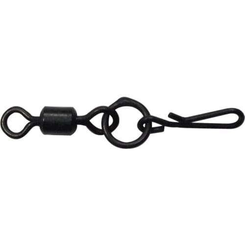 100 x Qucik Kwik Change Flexi Ring Swivels-UK size 8-Carp Terminal End Tackles for Carp Fishings