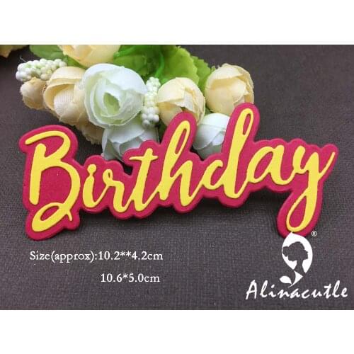 AlinaCraft METAL CUTTING DIES big shadow words birthday Scrapbooking paper craft card album punch stencil art cutter