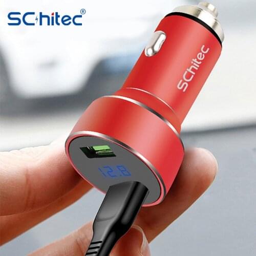 4.8A Dual USB Car Charger Universal Phone Fast Charging With LED Display Phone Charge Quick Charge Adapter for iPhone Samsung