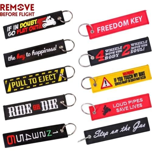 New Fashion Nuclear Launch Key Chain Bijoux Keychain for Motorcycles and Cars Gifts Tag Embroidery Key Fobs OEM Keychain Bijoux