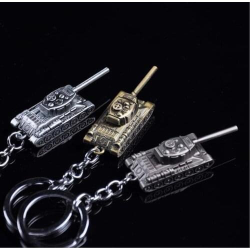 100PCs 3 Colors World of Tanks Key chain Metal Key Rings For Gift Simulated Tanks Keychain Jewelry Game Key Holder Souvenir