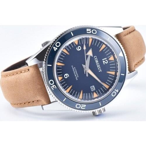 Corgeut Luxury Brand Seepferdchen Military Mechanical Watch Men Automatic Sport Design Clock Leather Mechanical Wrist Watches