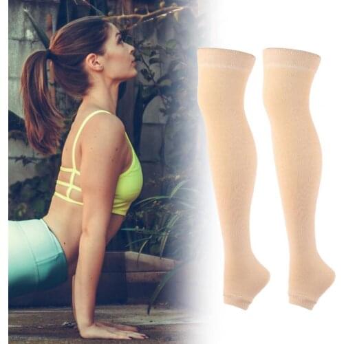 1Pair Thigh Stocking Breathable High Elasticity Exercise Anti Slip Silicone Yoga High Socks Widen Welts Yoga Compression Socks