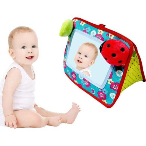 Baby Mirror Toy Stuffed Plush baby rattles Toddler Car Seat Mirror Infant Stroller Hanging Newborn Educational Toy 0~12 Months
