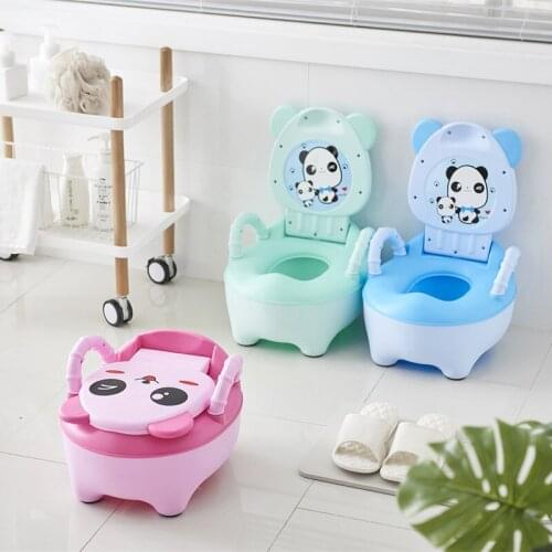Baby Potty Toilet Bowl Cute Cartoon Training Pan Toilet Seats for Child Fashion Bedpan Portable Urinal Comfortable Backrest Pots