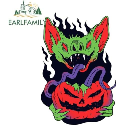 EARLFAMILY 13cm x 9cm For Halloween Vampire Vinyl Car Stickers Graffiti Decal Creative Auto Trunk Bumper ScratchProof Sunscreen