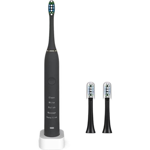 IPX7 Ultrasonic Electric Toothbrush Waterproof Dwaterproof USB Charge Last 60 Days Whitening Toothbrush for Adults C1FF