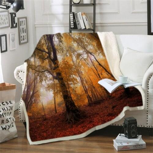 Trees Dark Branches Landscape Flannel Blanket for Bed Sofa Portable Soft Fleece Throw Funny Plush Bedspreads