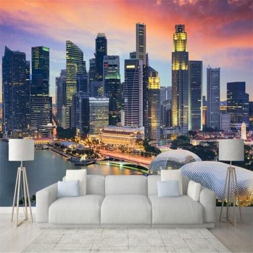 Wallpapers YOUMAN Custom 3d Modern High Quality Photo Wallpaper Large Indoors Tv Background Wall Mural City Scenery Wallpaper