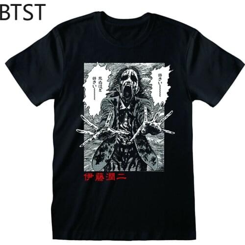 Junji Ito Ghoul T-Shirt Summer Fashion Tshirt Casual Harajuku Short Sleeve O-Neck Hiphop anime clothes girlfriend Gift 2021