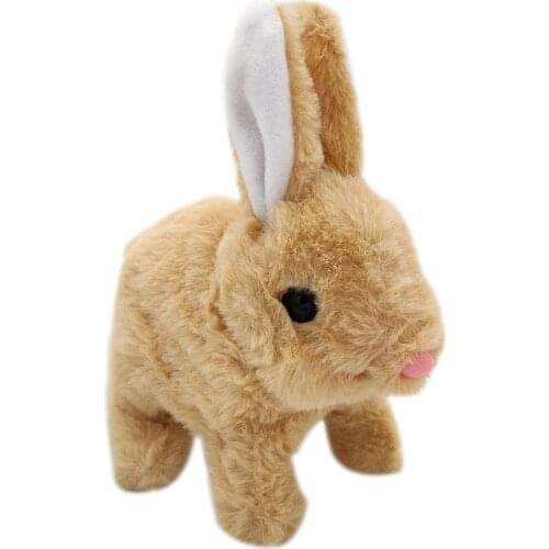 Simulation Electric Plush Toy Cute Bunny Bounce Bunny Perfect Birthday Christmas Valentines Days Gifts Toys for Kids Non-toxic