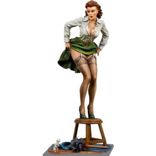 Scale 1/22 80mm Poker Girl B models sexy figure Resin Model Kit Free Shipping