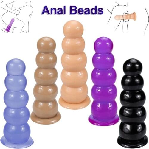 Cheap Erotic Gode Sodomie Sexshop Adult Gay Sextoy For Couples Dildo Anal Beads Penis Prostate Massager Butt Plug Juguete Sexual