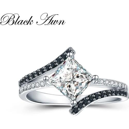 Anillos De Plata 925 De Ley Classic Wedding Rings for Women 925 Sterling Silver Fine Jewelry Trendy Engagement Bague C015