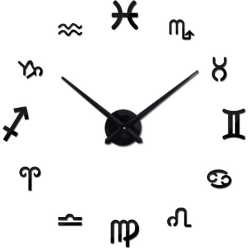 New Diy Acrylic Mirror Wall Clock Clocks Watch Horloge Quartz Circular Needle Modern Large Home Decoration