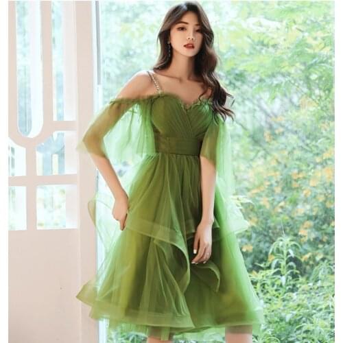 Платье на выпускной Short Graduation Dresses Ruffles Emerald Green vestidos de cocktail sukienki homecoming sukienki koktajlowe
