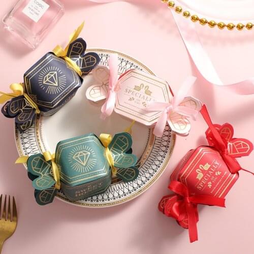 Wedding Favor Gift Box Paper Bags Baby Shower Birthday Chocolate Party Decoration Supplies Valentines Day Candy Box Packaging