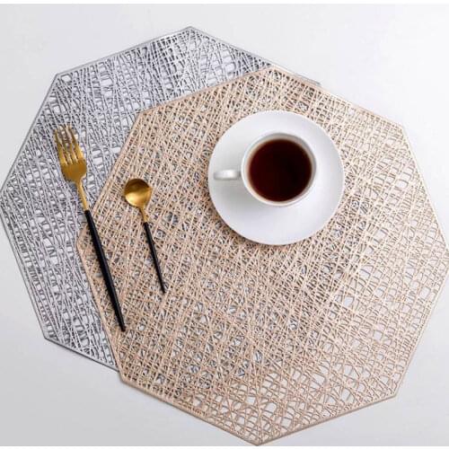 1PCS Hollow PVC Coasters Kitchen Table Placemats Slip Insulation Table Mat Coffee Mug Dining Pad Cup Pad Kitchen Accessories