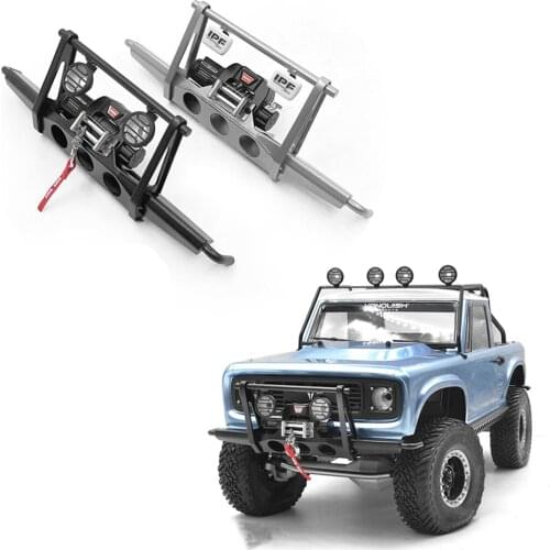 Rc Rock Crawler Car Metal Front Bumper With Lights Fit For 1/10 Rc Toys Truck VP VS4-10 & PRO Upgrade Parts Accessories