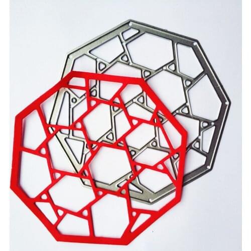 Cutting-dies die Honeycomb mirror metal printing craft paper relief DIY embossed Easter New Year Valentines Day