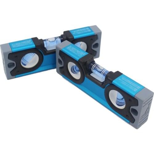SHINWA High Precision Aluminum Alloy Blue Level Ruler Mini Bubble Level with Magnet or without Magnet 10/15/20cm