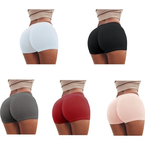 Women Fitness Yoga Shorts Workout Underwear Elastic Anti Exposure