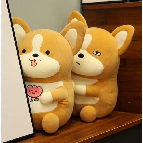 35 / 45 / 60cm Cute Little Fat Dog Grievance Spit Pillow Plush Stuffed Animal Toy Home Decoration Childrens Gift