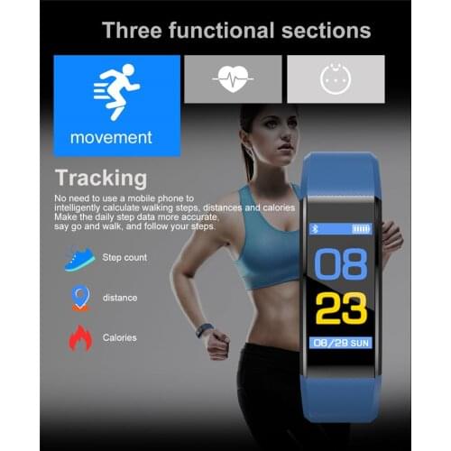 Smart Bands Watch Bracelet Fitness Activity Tracker Blood Pressure Heart Rate Monitor Sport Watches for ios android