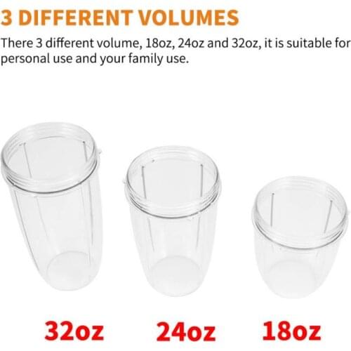 18/24/32oz Juicer Cup Transparent Replacement Cup For Nutribullet Juicer Parts Juice Extractor Cup 600W/900W Juicer Accessories