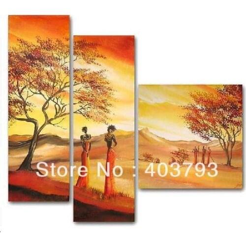 Modern abstract fashion oil painting on canvas for home decoration africa landscape beauty free shipping