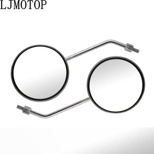 Free Shipping Motorcycle Round Back View Mirror Moped Side Mirror 8mm 10mm For Suzuki GSF600 Bandit BURGMAN 400 GS1000 GS500E