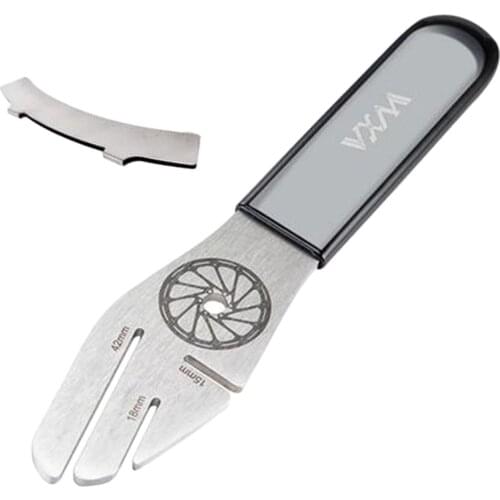 Bicycle Disc Brake Wrench Stainless Steel Rotor Truing Repair Tool Anti-Slip Rubber Handle Disc Brake Rotor Straightener