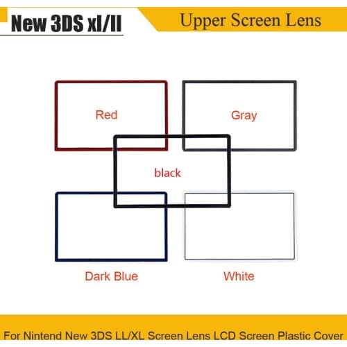 Top Upper Screen Lens LCD Screen Plastic Cover for Nintend New 3DS LL/XL Front LCD Screen Frame Lens Cover for New 3DS XL LL