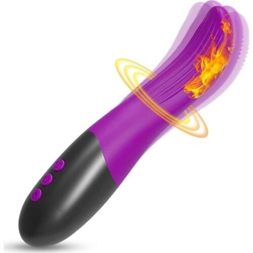 Heating Tongue Vibrator Silicone Breast G-spot Massager Sex Toys for Women AV Stick Licking Clitoris Stimulate dildo Vibrator