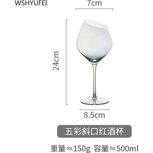 WSHYUFEI Gold Edge Glass Tall Transparent Champagne Wine Glass Whiskey Holiday Gift Family Restaurant Bar Supplies