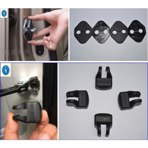 Yimaautotrims Auto Accessory Inner Door Stop Rust Waterproof & Car Door Lock Protector Cover Kit For Toyota Corolla 2014 - 2018