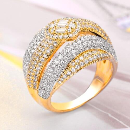 Bride Talk Luxury Brand Wedding Ring For Women Cubic Zirconia Super Quality Christmas Gift Dubai Bridal Ring Jewelry Accessories