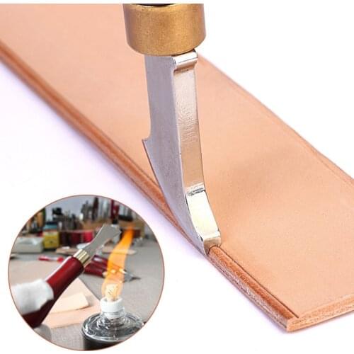 1Pcs Leather Arch Edge Creaser 1.0-2.5mm Leather Craft DIY Edge Creasing Press Line Tool Ebony Handle