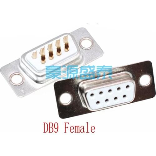 10PCS/Lot RS232 DB9 Female/Male Socket/Jack Adapter Connector Welding-Type White Color