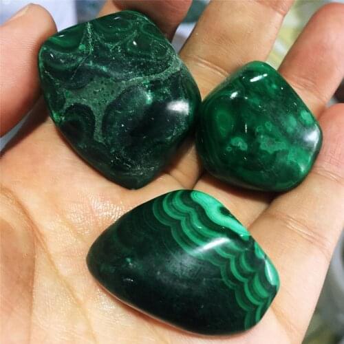 100G Natural green malachite crystal tumbling crystal healing specimen gem mineral home desktop aquarium decoration