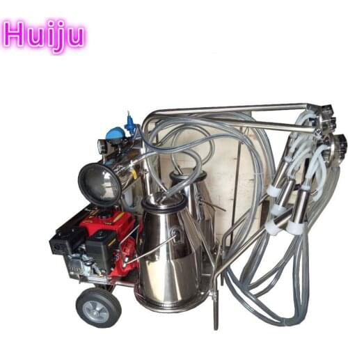 2 cows/time production capacity dairy milking machine with gasoline motor HJ-CM011VD01