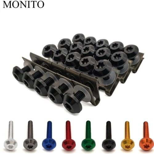20pcs For YHONDA CRF450R CRF250X CRF450X CRF 450R 250X 450X Motorcycle Custom Fairing Body Bolt Screw Spring Bolts Nuts Kit M6